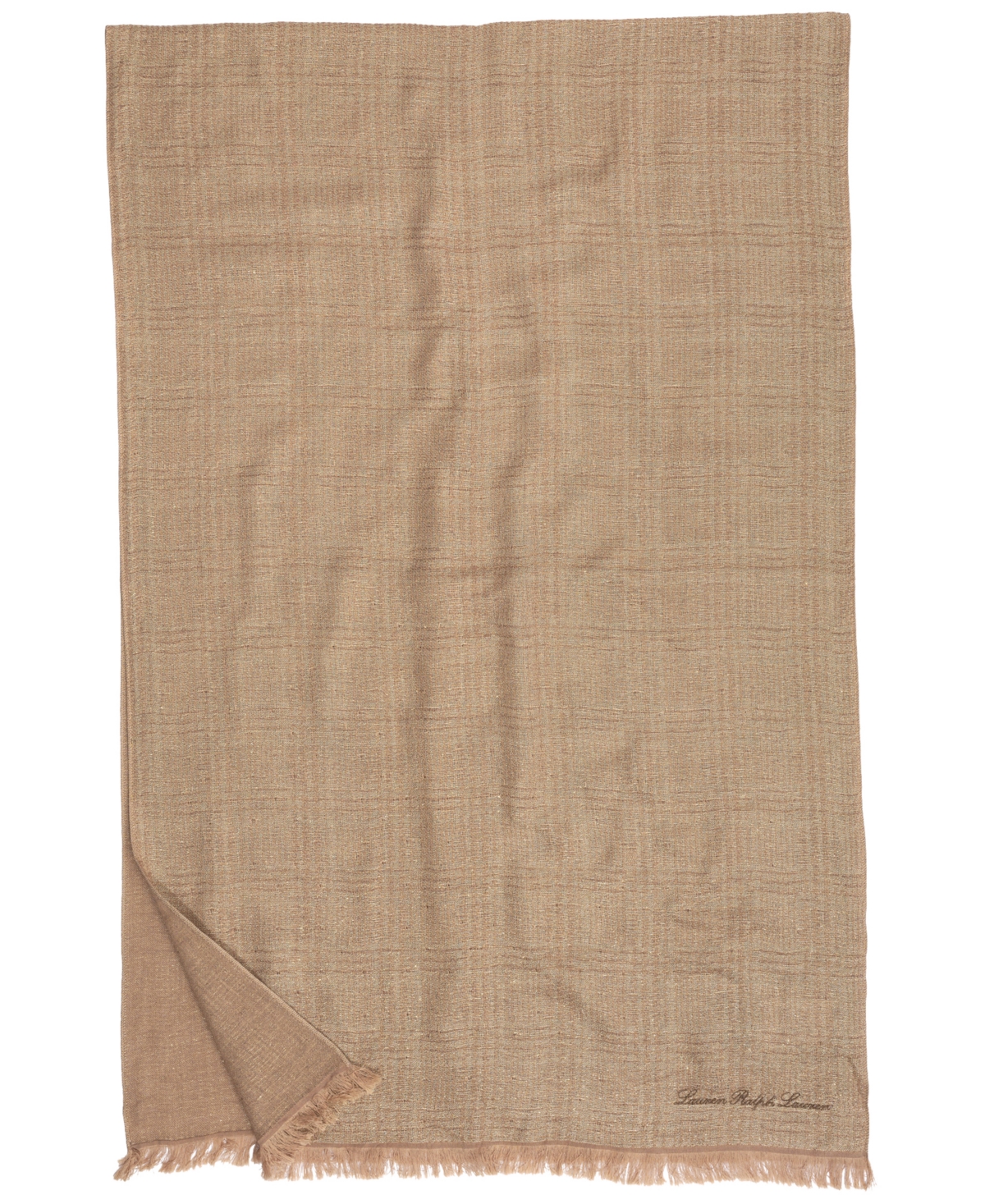 Lauren Ralph Lauren Double Face Shine Plaid Wrap