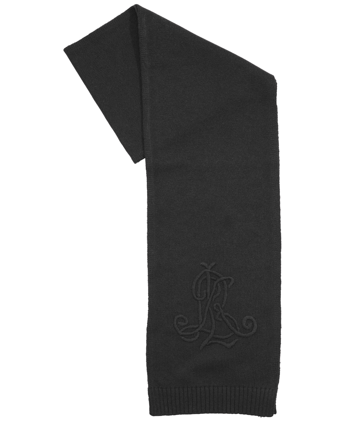 Lauren Ralph Embroidered Logo Scarf