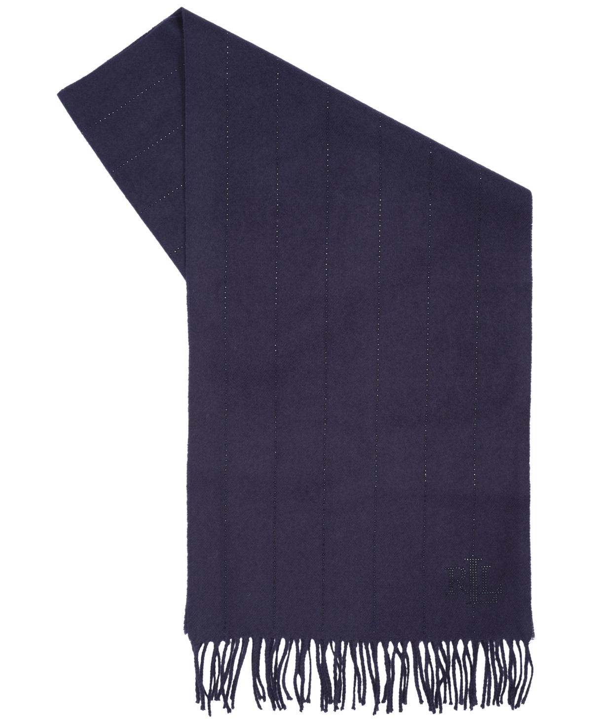 Ralph Lauren Shine Pinstripe Scarf In Blue