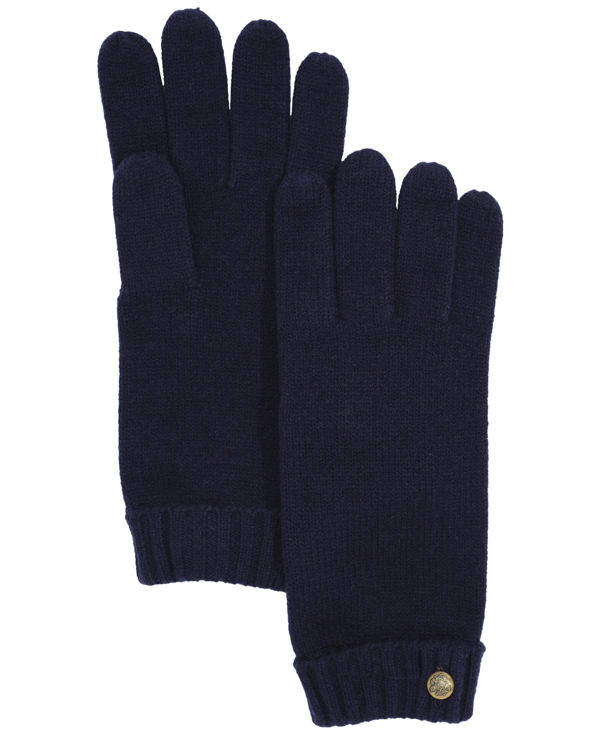 Ralph Lauren Crest Knit Glove In Blue