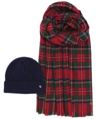 Woven Scarf and Knit Hat Gift Set