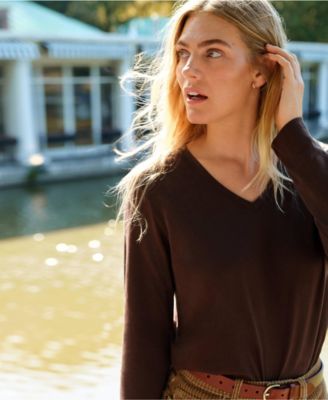 Women's Supima Cotton Long Sleeve V-Neck T-Shirt