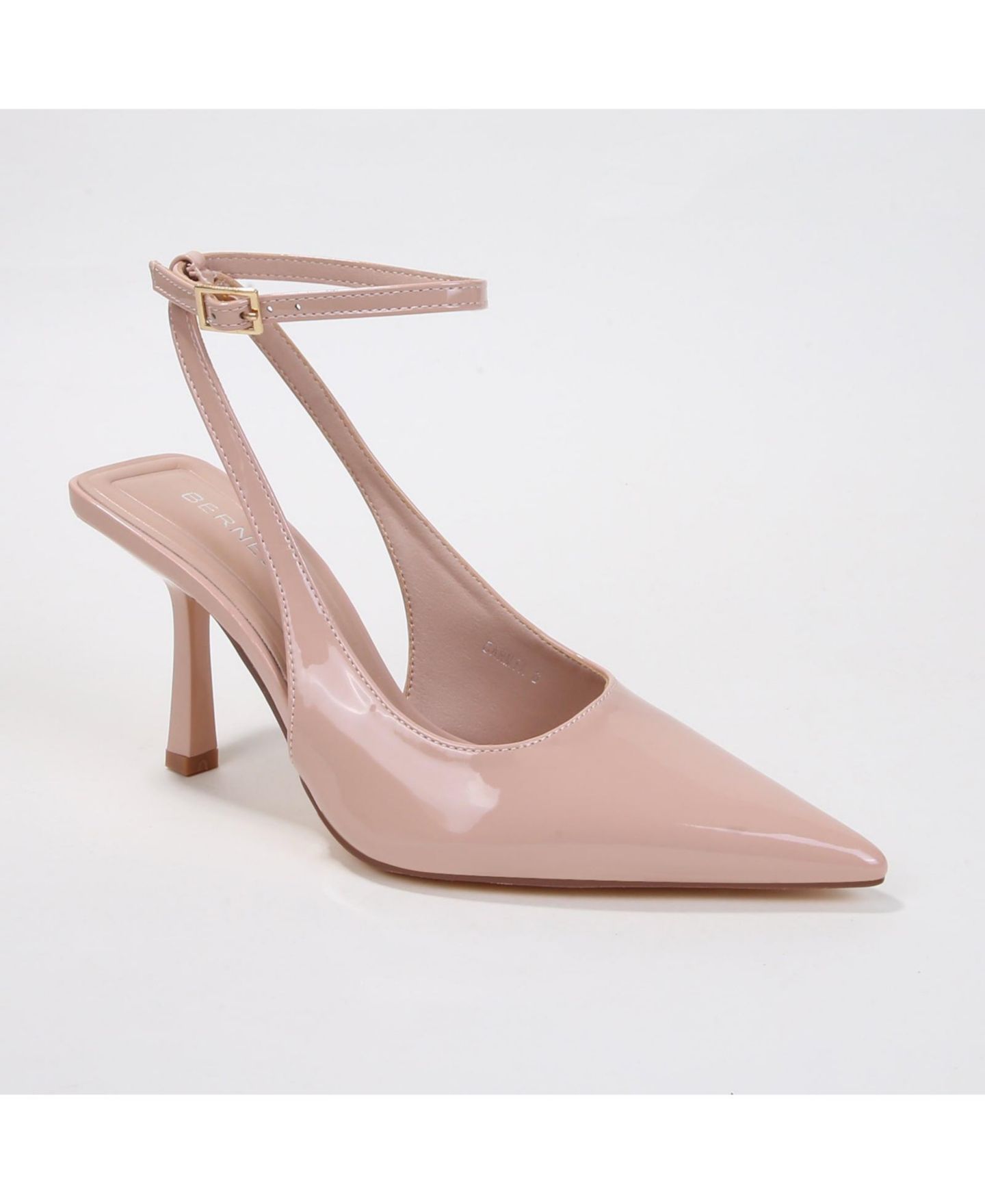 Женские туфли BERNESS Carmia Crisscross Ankle Strap Stiletto Heels, цвет: Бежевый — фото 1