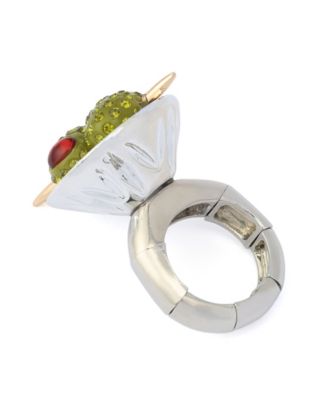 Faux Stone Celestial Soiree Martini Cocktail Ring