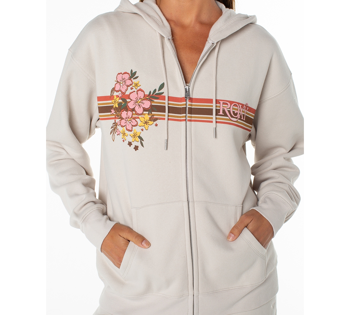 Roxy Tidal Front Zip In White