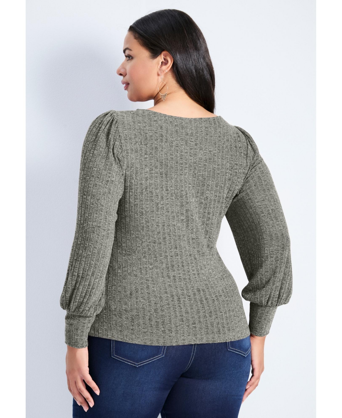 Avenue Women's Jessica Rib Hacci Knit Top