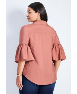 Women's Sonia Plus Size Bell Sleeve Shirt