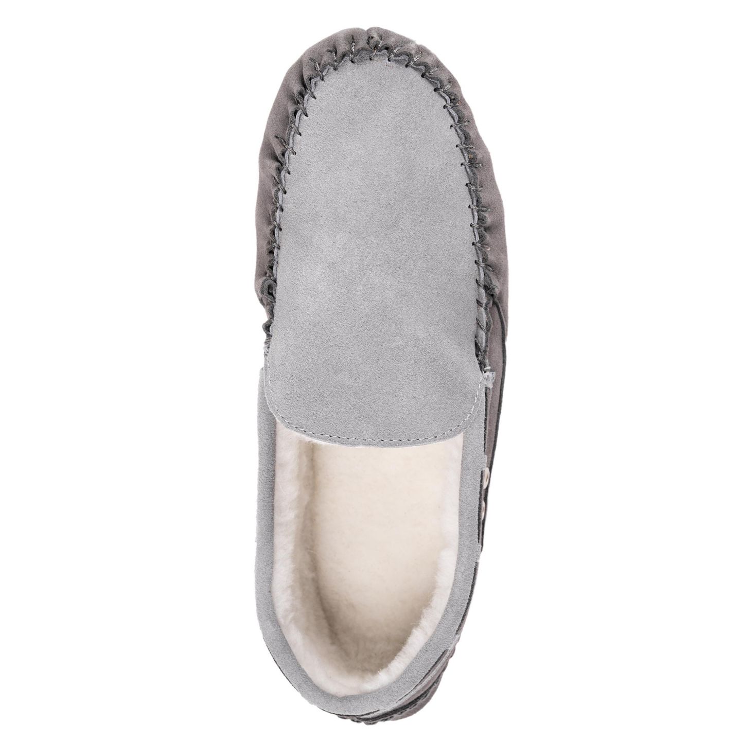 Мужские тапочки MUK LUKS Everett Moccasin Slippers, цвет: Тёмный серый — фото 6