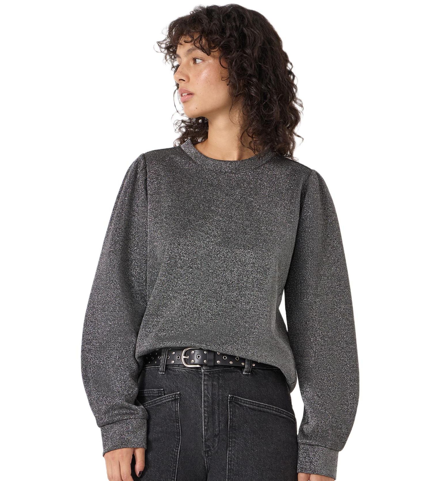 Women's Emily Sparkle Puff Sleeve Jersey Top