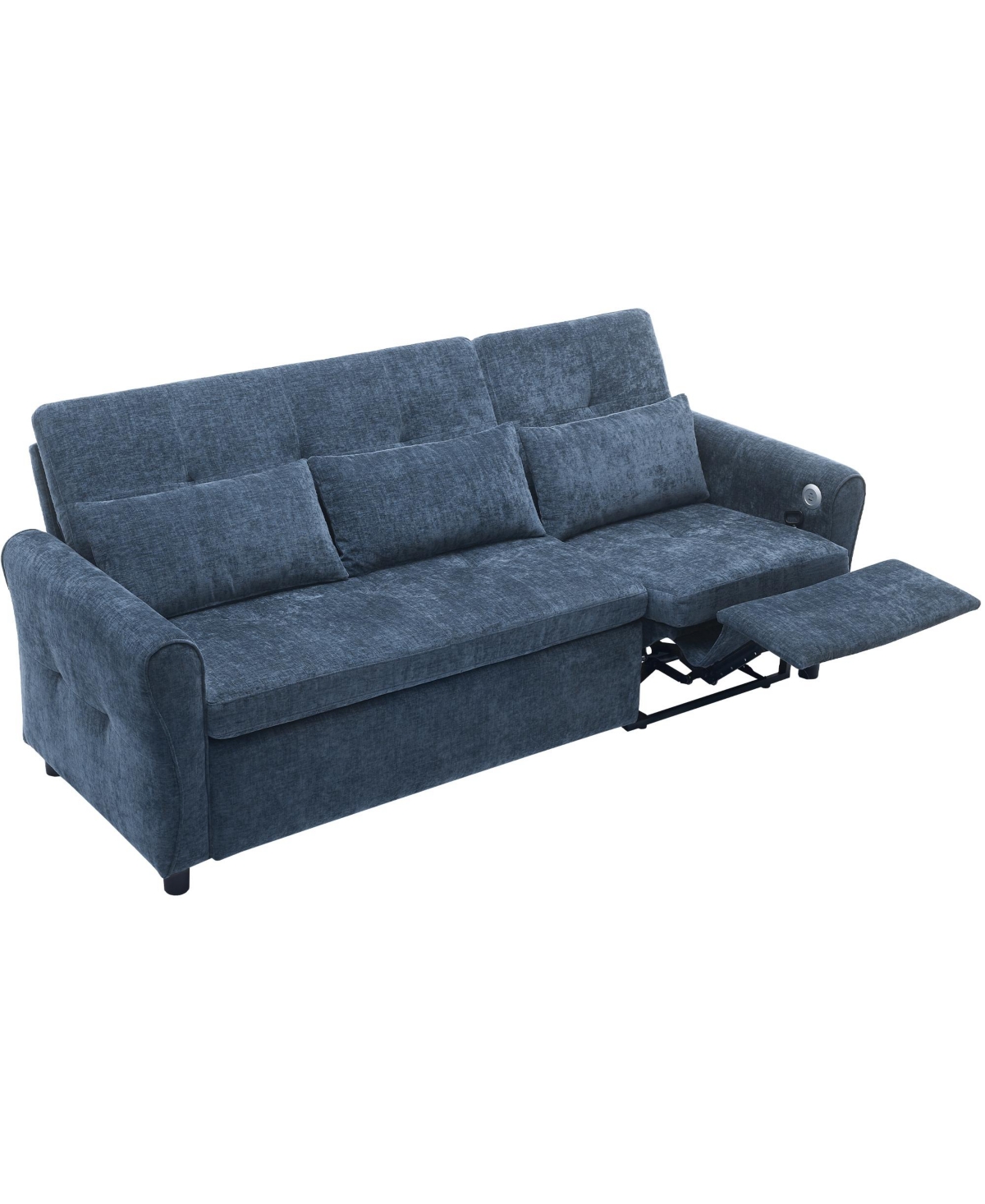 2-in-1 Sofa 82 Inches Three-seater with a Bed and Reversible Recliner for Living Room