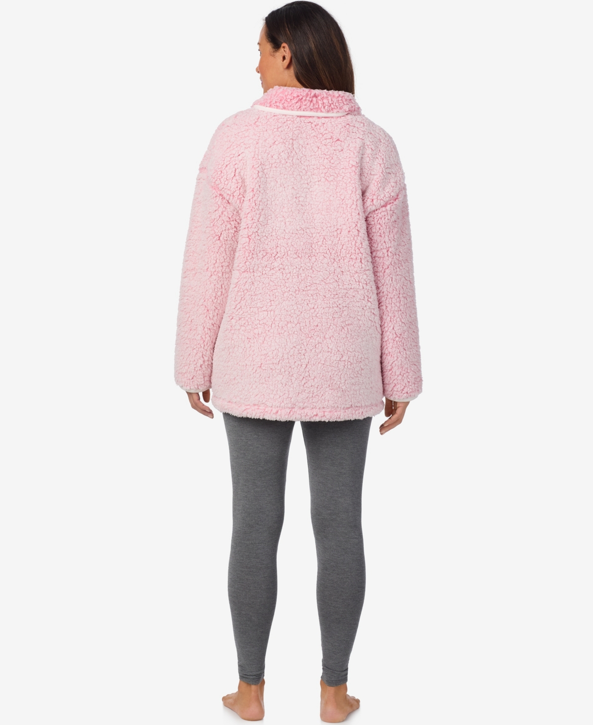 Cuddl Duds Womens Sherpa Long Sleeve Mid Length Robe In Multi