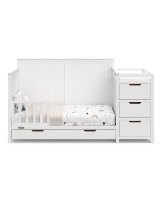 Hadley 5-in-1 Convertible Crib and Changer with Drawer (White)