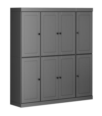 100% Solid Wood Pantry Cabinet, Shaker Doors, 2 Drawers, Adjustable Shelves, 65" Wide, 71.5" Tall