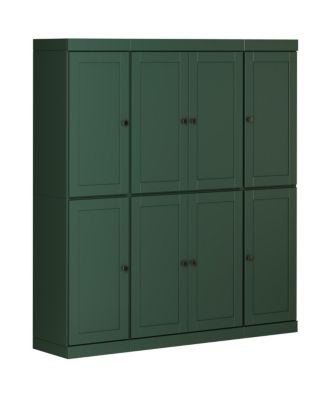 100% Solid Wood Pantry Cabinet, Shaker Doors, 2 Drawers, Adjustable Shelves, 65" Wide, 71.5" Tall