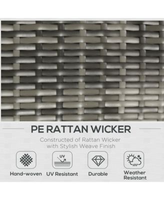 5pcs Outdoor Patio Furniture Set All Weather Wicker Conversation Set