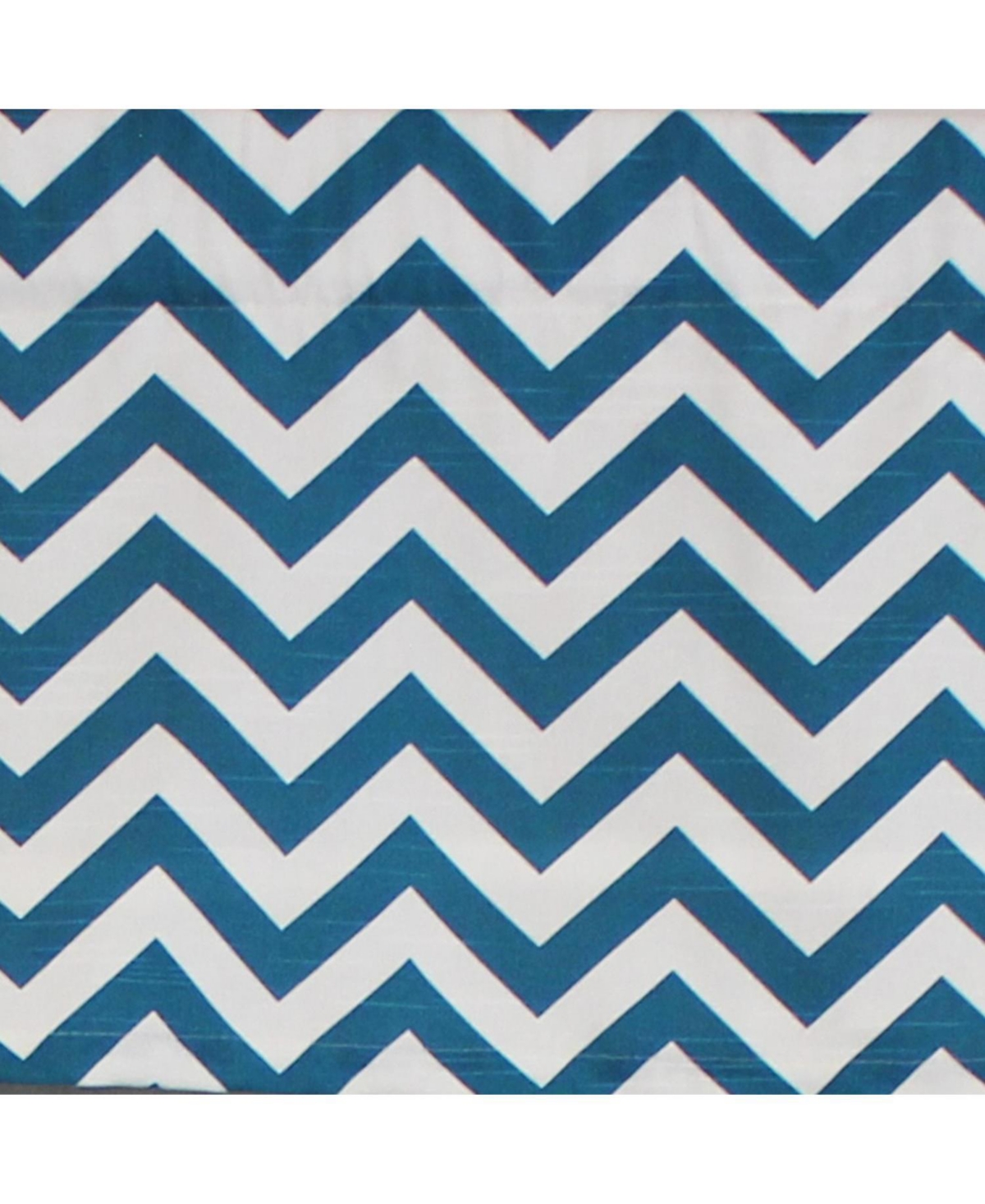 Rlf Home Zig-Zag Tailored 100% Cotton with Fully Lined 3" Rod Pocket Valnance for Windows 50" x 14" Blue