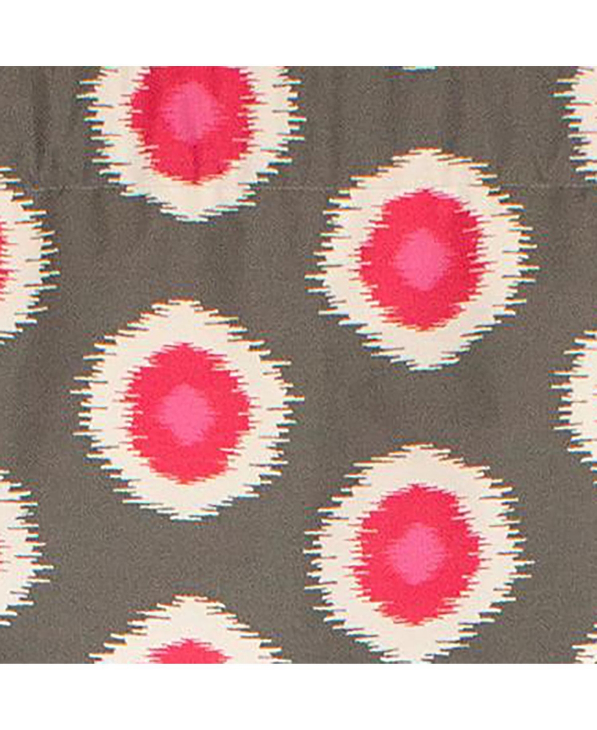 Rlf Home Ikat Domino Cornice Window Treatment Valance Fits up to 48"W 3" Rod Pocket 50" x 17" Flamingo