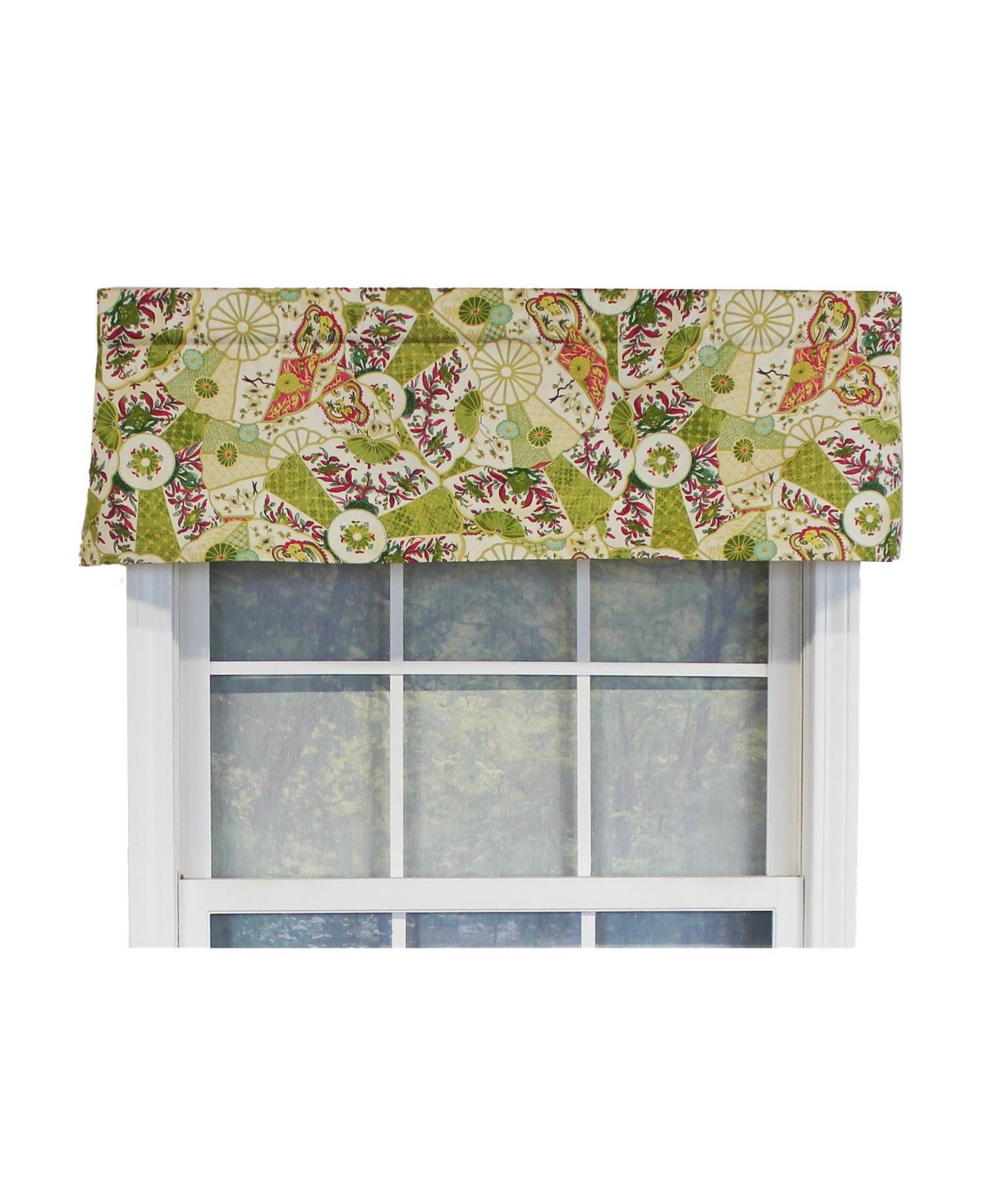 Rlf Home Selene Tailored 100% Cotton with Fully Lined 3" Rod Pocket Valnance for Windows 50" x 14" Multi