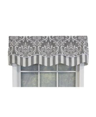 Ozbourne Glory Valance 3" Rod Pocket, Layered, Trimmed. 50"W X 16"L