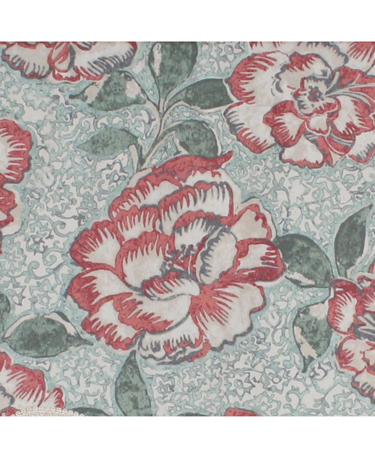 Rlf Home Peony Bowl Trimmed Provance 100% Cotton with Fully Lined 3" Rod Pocket Valnance for Windows 50" x 15" Coral