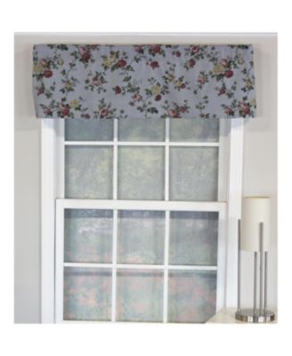 Flower Grid Tailored 100% Cotton with Fully Lined 3" Rod Pocket Valnance for Windows 50" x 14" Chetwode