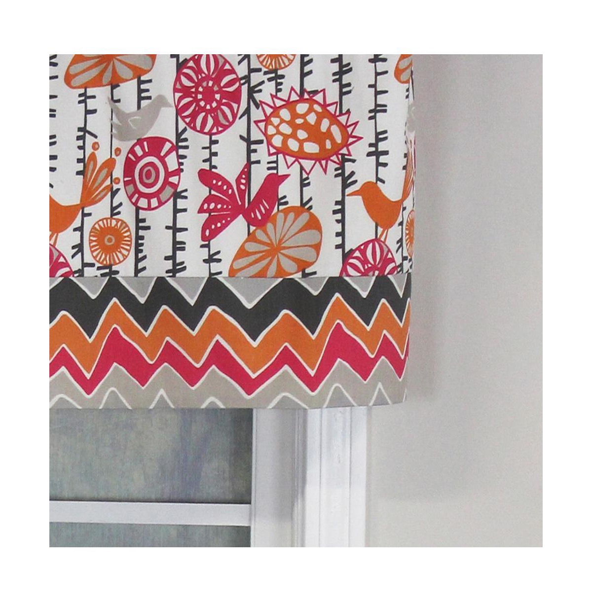 Merangerie Banded Style 3" Rod Pocket Valance 50" x 16" Sherbet by Rlf Home