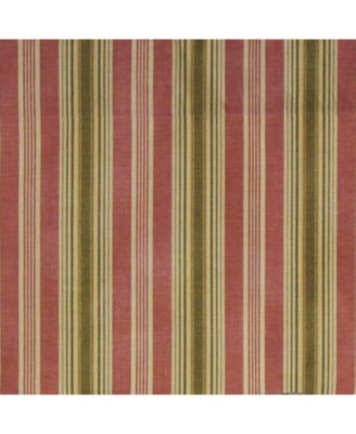 Dell Stripe Regal 100% Cotton with Fully Lined 3" Rod Pocket Valnance for Windows 50" x 17" Watermelon