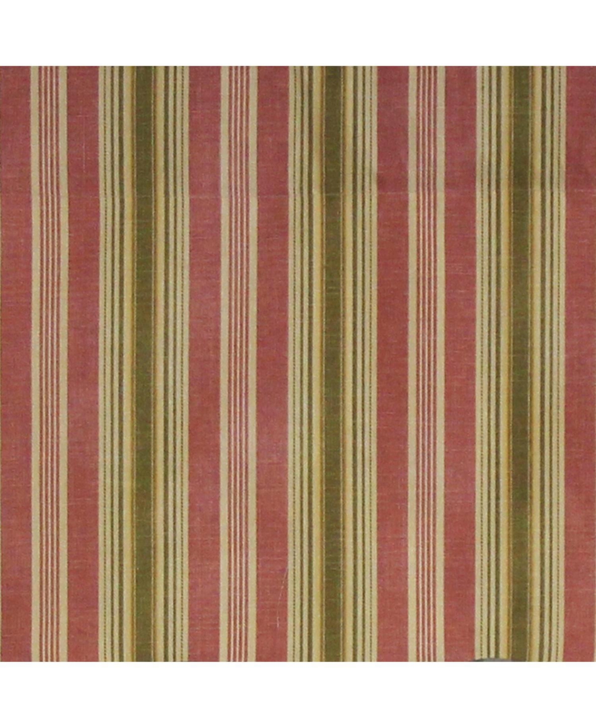 Rlf Home Dell Stripe Regal 100% Cotton with Fully Lined 3" Rod Pocket Valnance for Windows 50" x 17" Watermelon