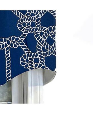 Knotty Regal Style All Season 3" Rod Pocket Valance 50" x 17" Blue by RLF Home