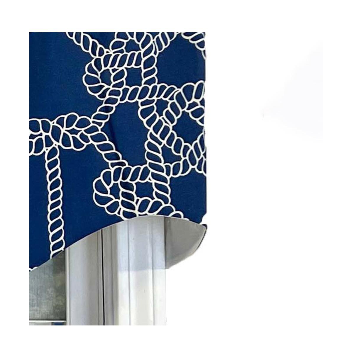 Knotty Regal Style All Season 3" Rod Pocket Valance 50" x 17" Blue by Rlf Home