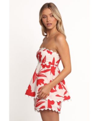 Women's Ives Strapless Short Set - Red