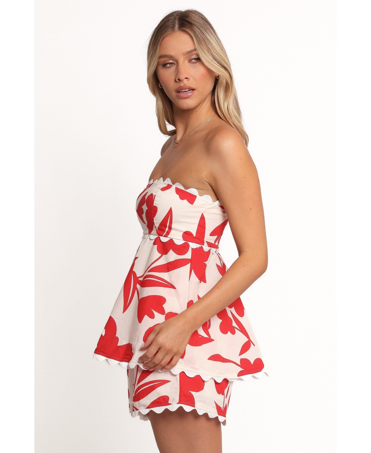 Petal and Pup Women's Ives Strapless Short Set - Red