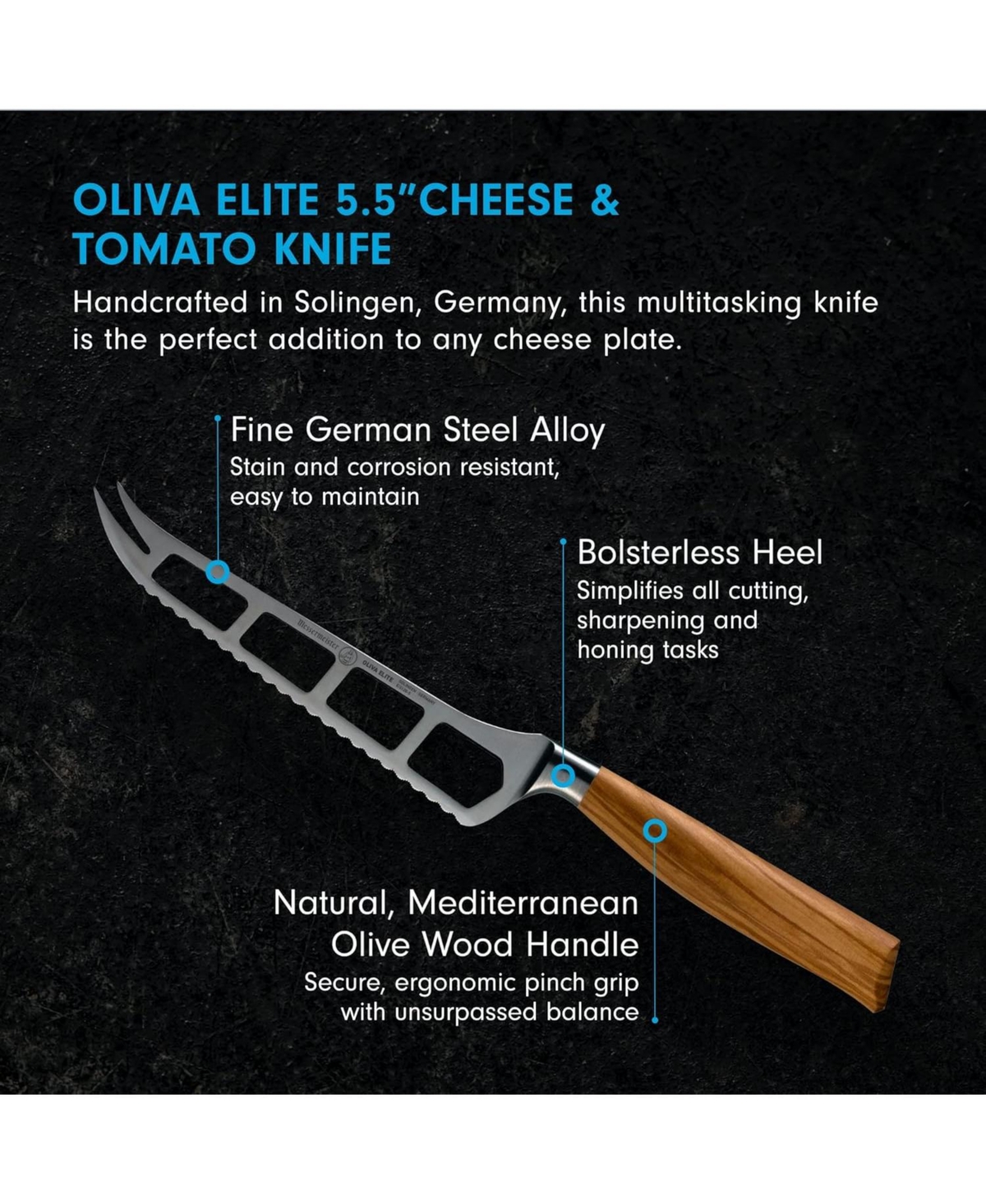 Messermeister Oliva Elite Cheese & Tomato Knife / 5.5"