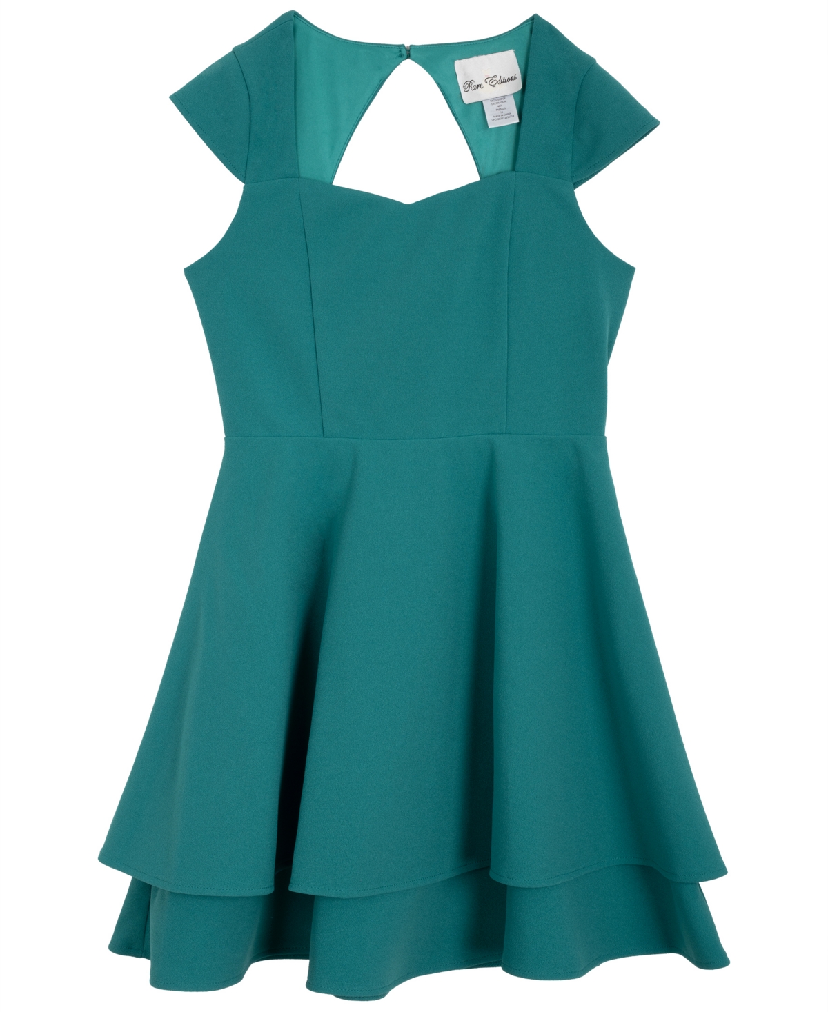 Rare Editions Girls 7-16 Twist Back Skater Short-Sleeve Dress