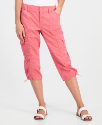Women's Mid-Rise Cargo Capri Pants
