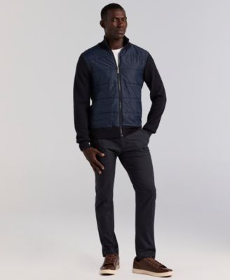 Men's Quilted Front Zip Sweater