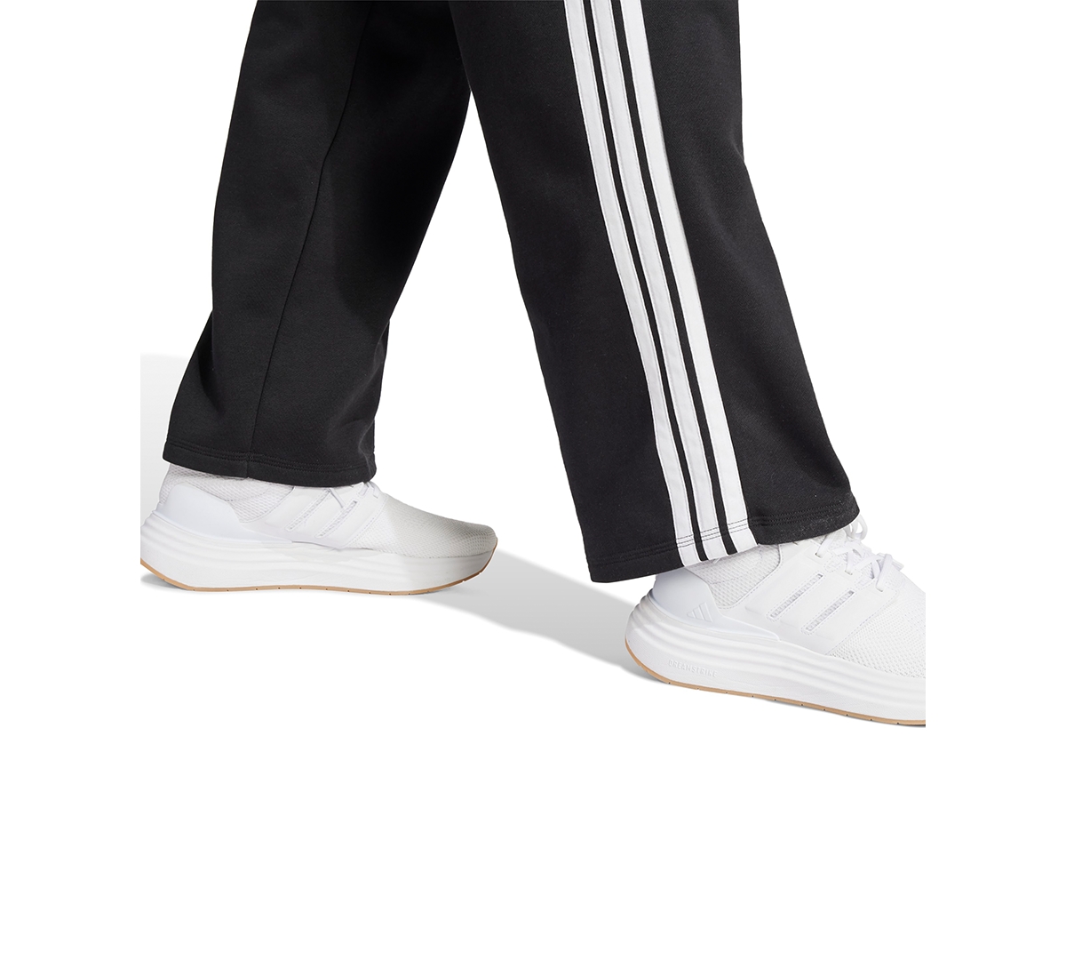 adidas Women's Essentials Three Stripes Fleece Open Hem Pants