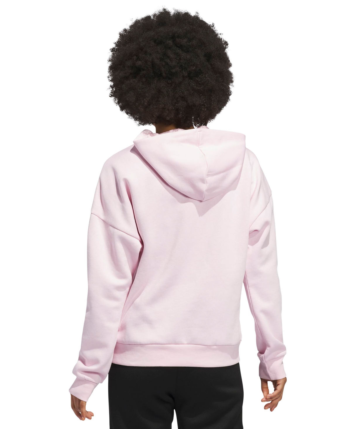 Adidas Originals Women's Wordmark Graphic Hooded Sweatshirt In Pink