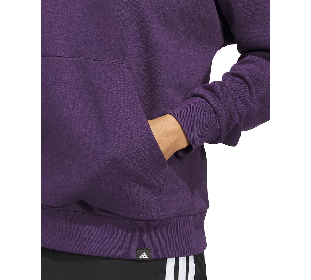 Adidas Originals Women's Wordmark Graphic Hooded Sweatshirt In Purple