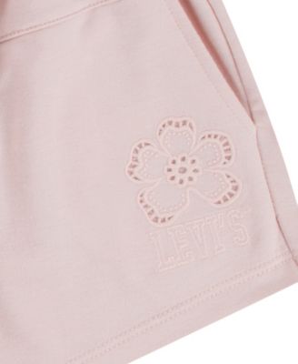 Girls' 4-6X Collar Sweatshirt and Shorts, 2-Piece Set