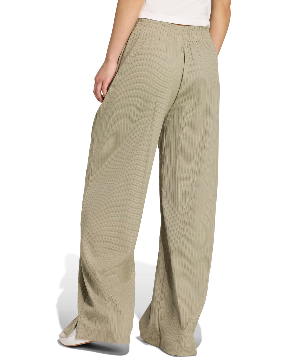 Adidas Originals Women's Loose Wide Leg Pants In Gray