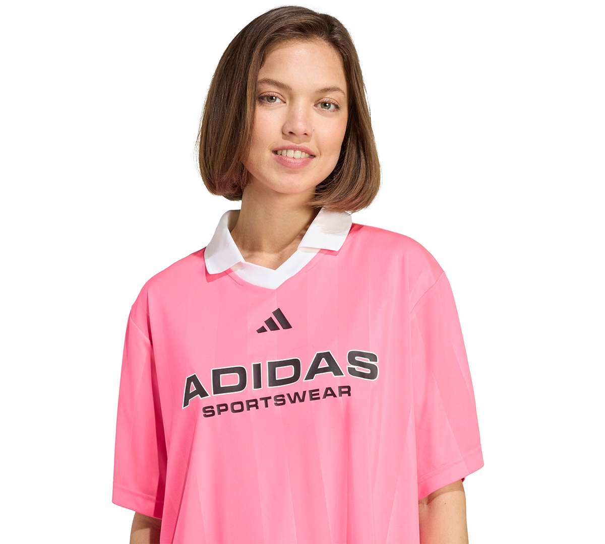 Adidas Originals Women's Tiro Q4 Pull Over T Shirt In Pink