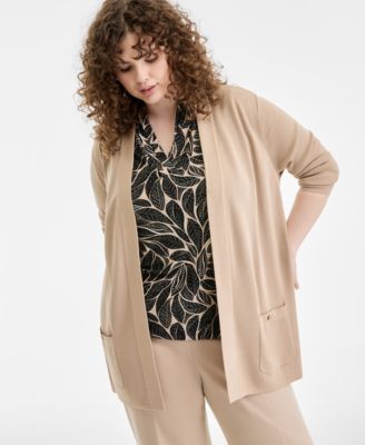 Plus Size Malibu Open-Front Cardigan