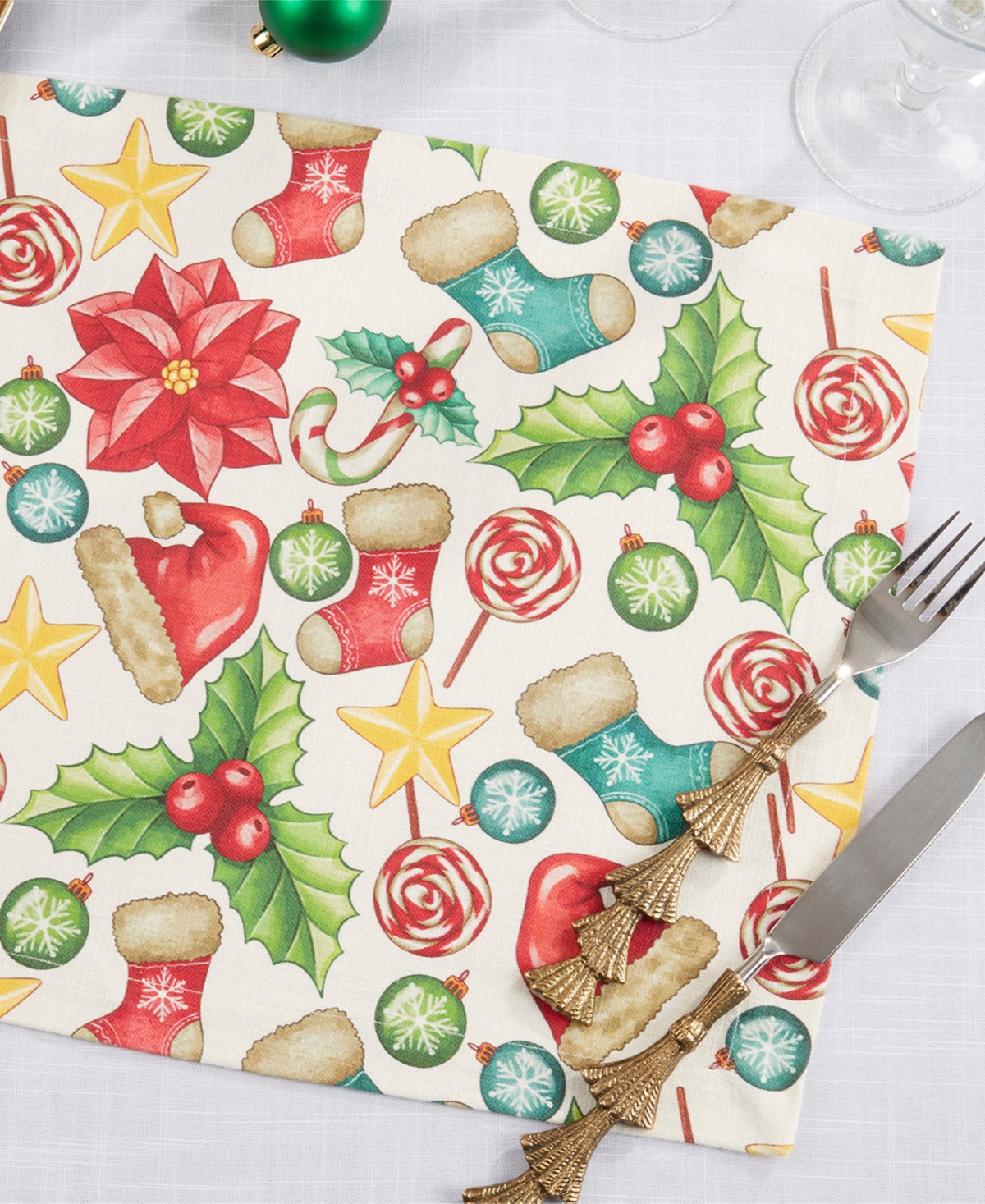 Saro Lifestyle Christmas Placemat, Set of 4