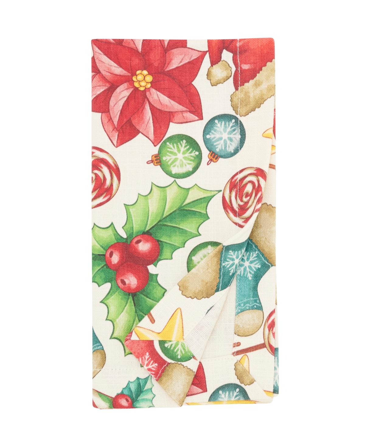 Saro Lifestyle Christmas Napkin, Set Of 4 In Multi