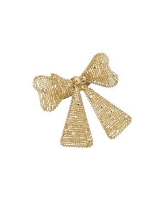 Beaded Bow Napkin Ring, Set of 4
