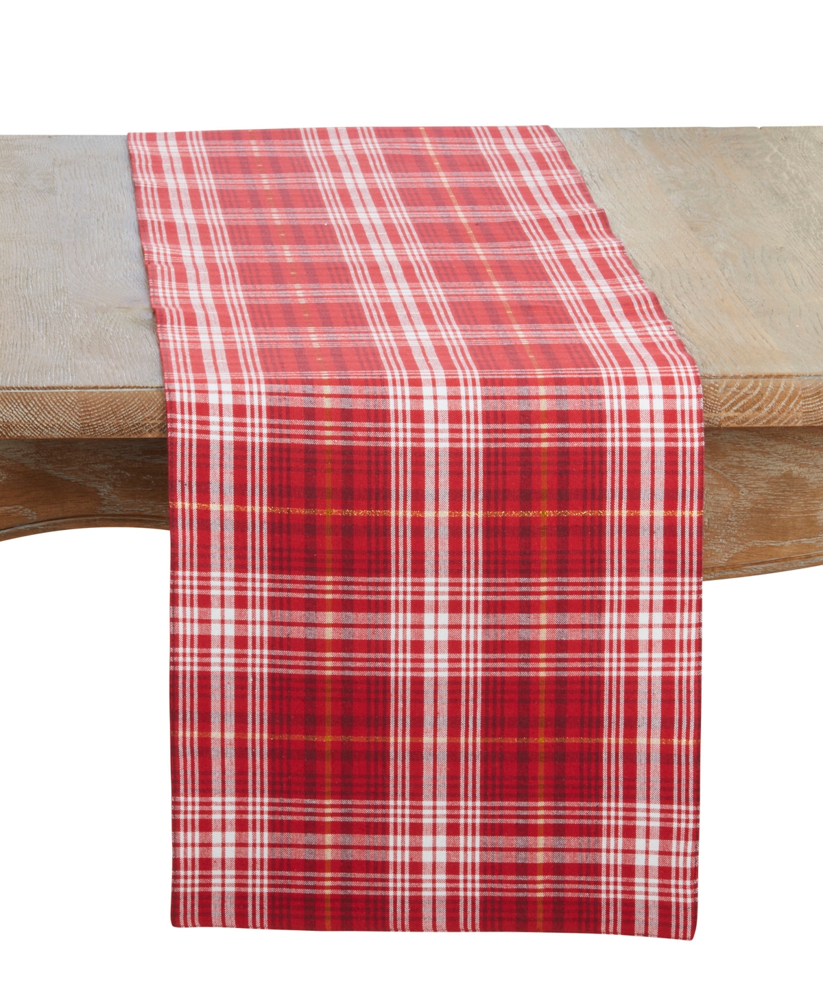 Saro Lifestyle Plaid Table Runner, 13" x 72"