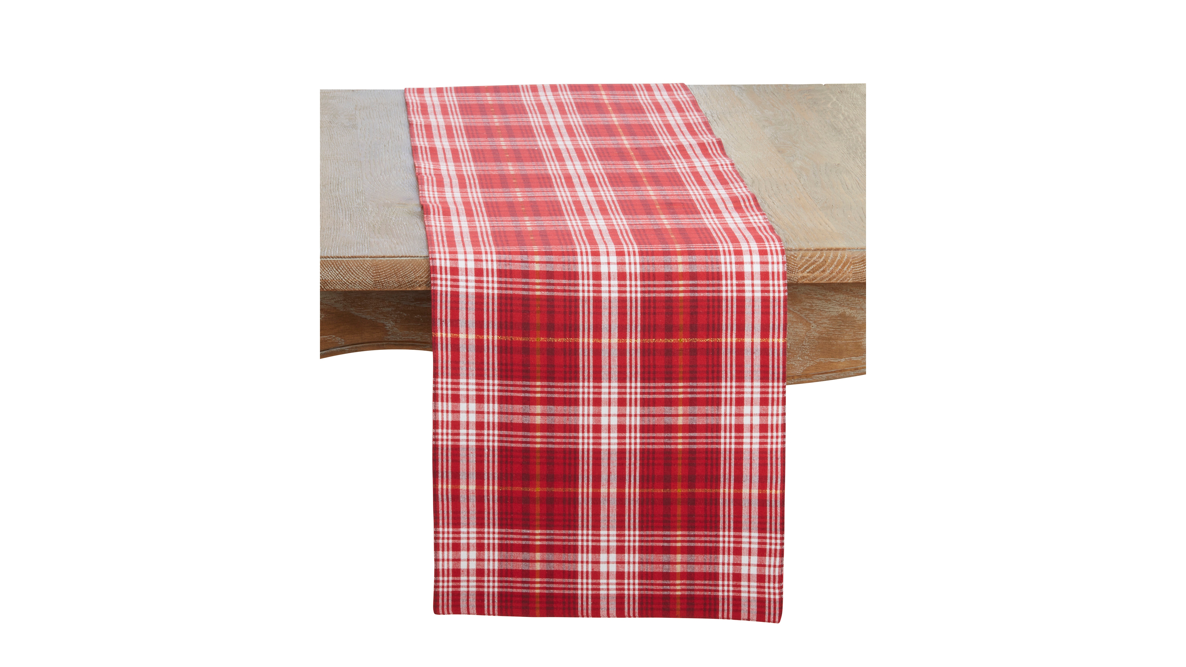 Saro Lifestyle Plaid Table Runner, 13" x 72"
