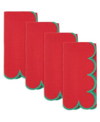 Sweet Edge Scalloped Napkin, Set of 4