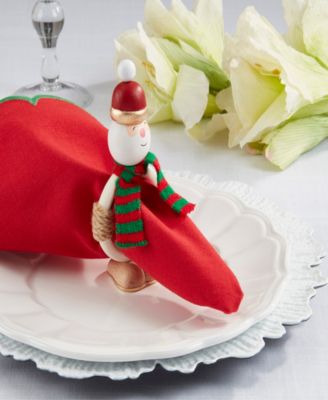 Twinkle Hat Santa Napkin Ring, Set of 4
